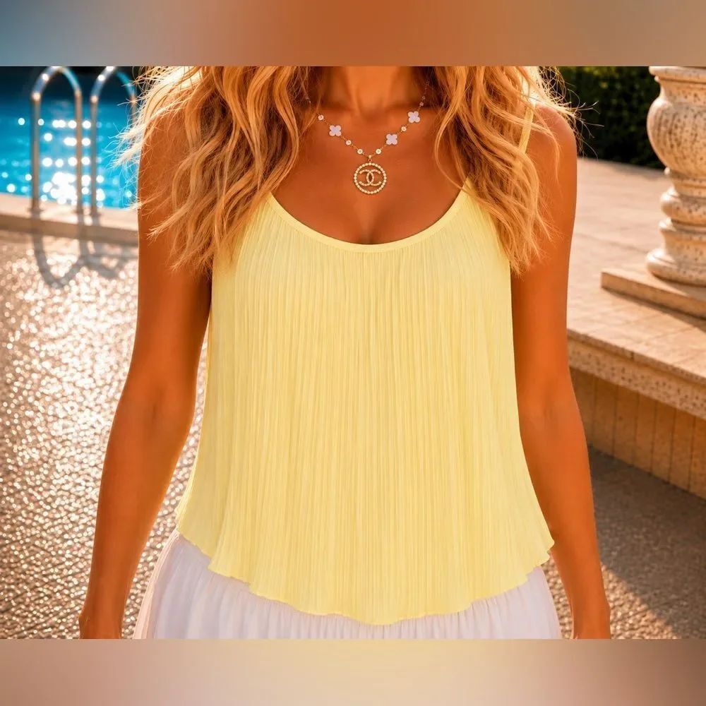 NWT SZ XL NY&CO YELLOW SWING CAMI 🌺